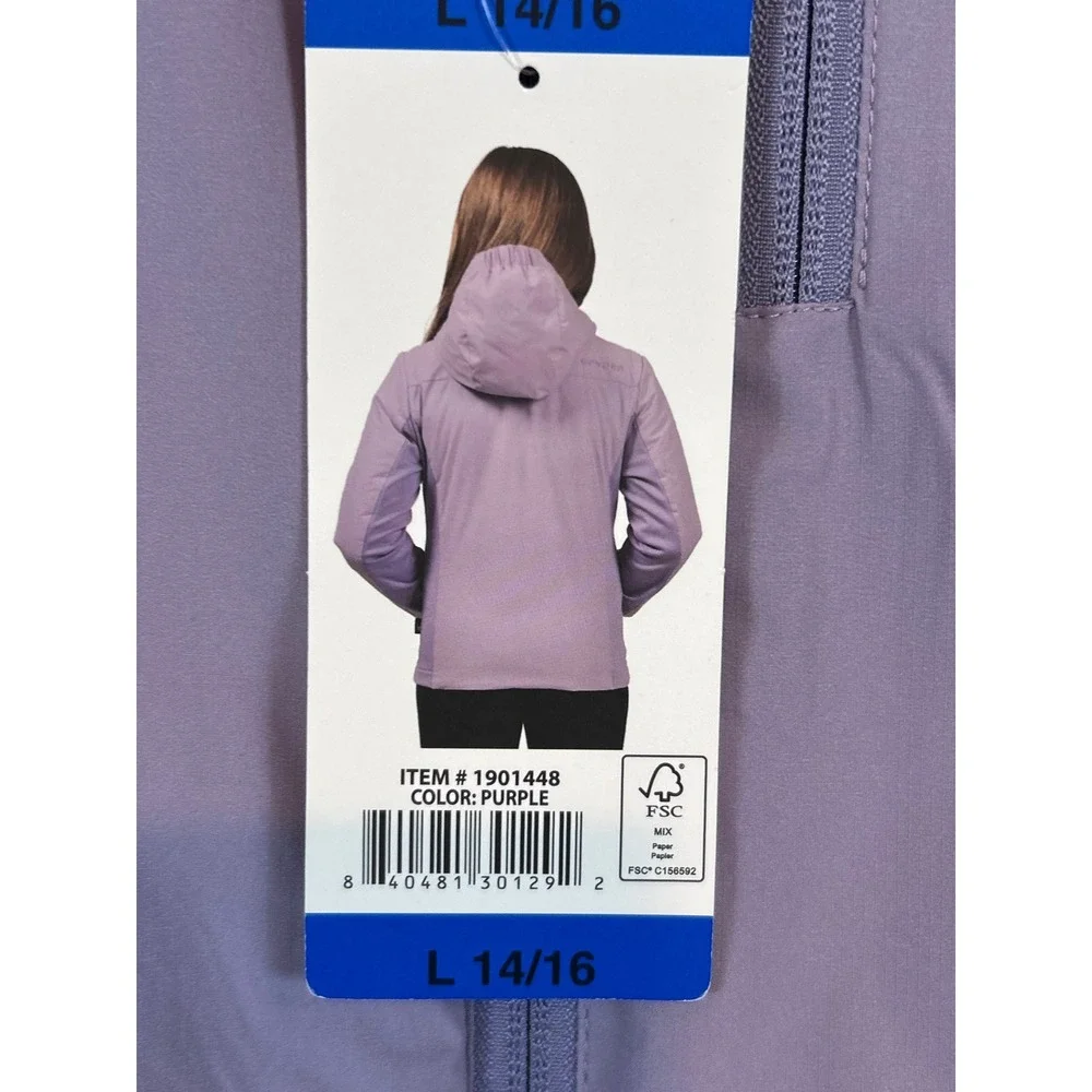 NWT Spyder Youth Superlite Jacket Purple Hooded Full Zip L‎ 14/16
